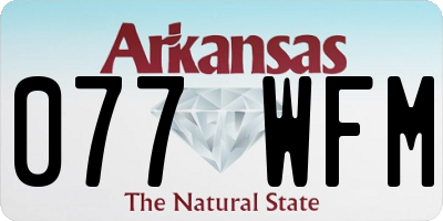 AR license plate 077WFM