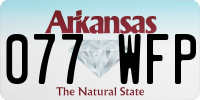 AR license plate 077WFP
