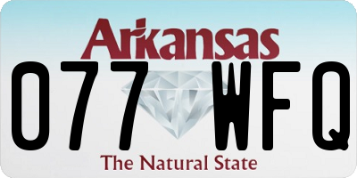 AR license plate 077WFQ