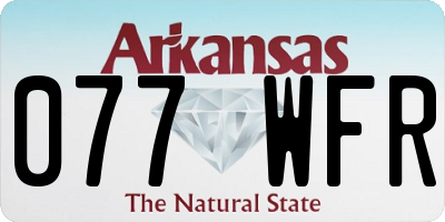 AR license plate 077WFR
