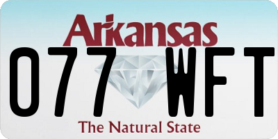 AR license plate 077WFT