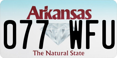 AR license plate 077WFU