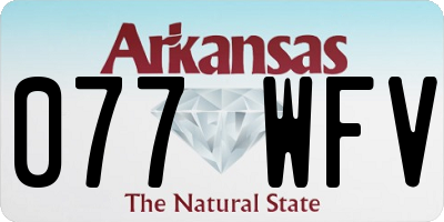 AR license plate 077WFV