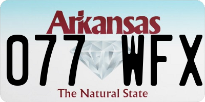 AR license plate 077WFX