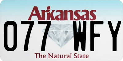 AR license plate 077WFY