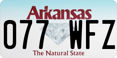 AR license plate 077WFZ