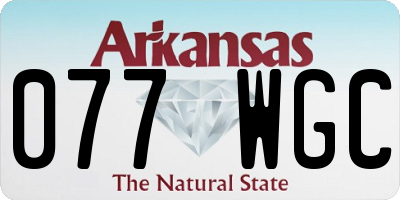 AR license plate 077WGC