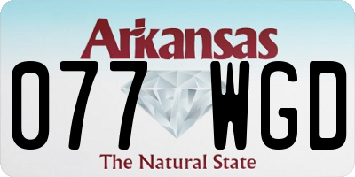 AR license plate 077WGD