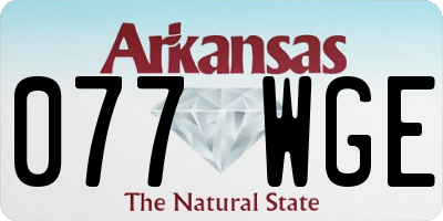 AR license plate 077WGE