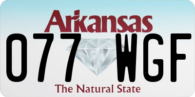 AR license plate 077WGF