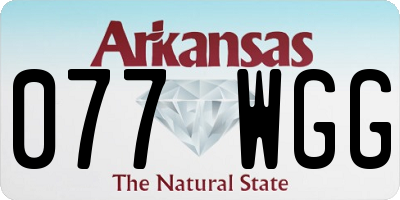 AR license plate 077WGG