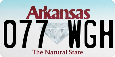 AR license plate 077WGH