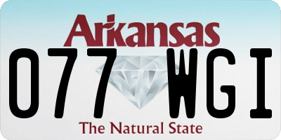 AR license plate 077WGI