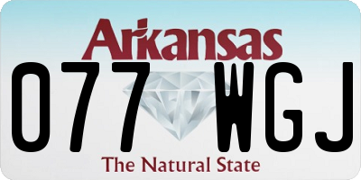 AR license plate 077WGJ