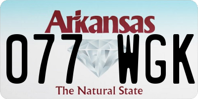 AR license plate 077WGK