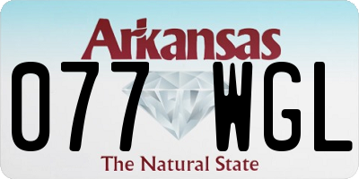 AR license plate 077WGL