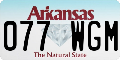 AR license plate 077WGM