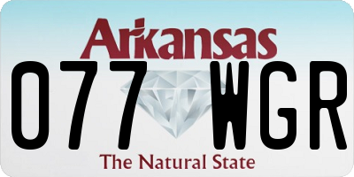 AR license plate 077WGR