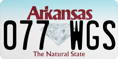 AR license plate 077WGS