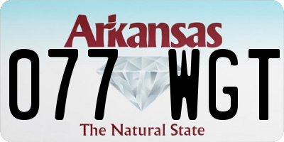 AR license plate 077WGT