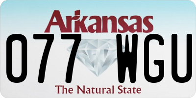 AR license plate 077WGU