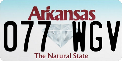 AR license plate 077WGV