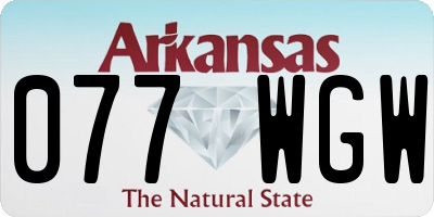 AR license plate 077WGW