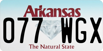 AR license plate 077WGX