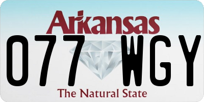 AR license plate 077WGY