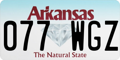 AR license plate 077WGZ