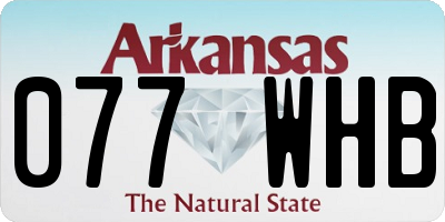 AR license plate 077WHB