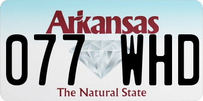 AR license plate 077WHD