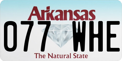 AR license plate 077WHE