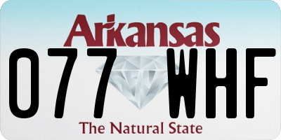 AR license plate 077WHF