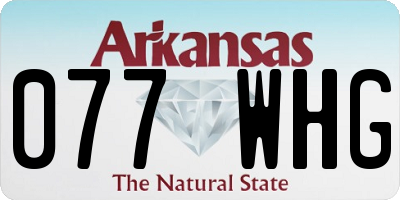 AR license plate 077WHG