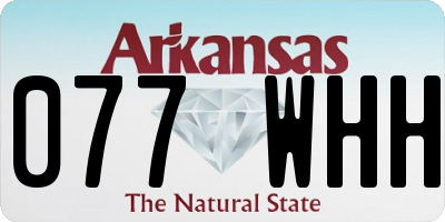 AR license plate 077WHH