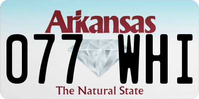 AR license plate 077WHI