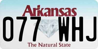 AR license plate 077WHJ