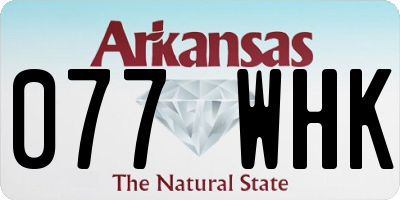 AR license plate 077WHK