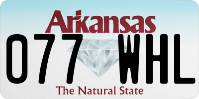 AR license plate 077WHL