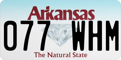 AR license plate 077WHM
