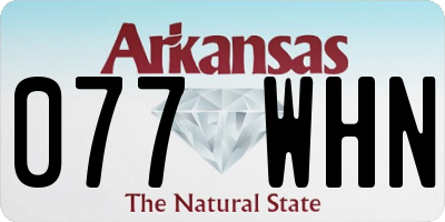 AR license plate 077WHN