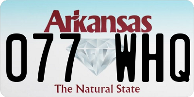 AR license plate 077WHQ