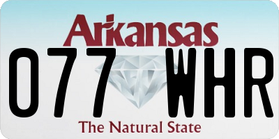 AR license plate 077WHR