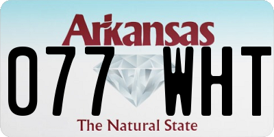 AR license plate 077WHT