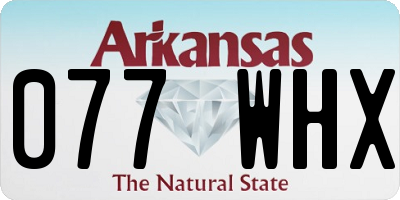 AR license plate 077WHX