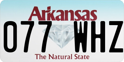 AR license plate 077WHZ