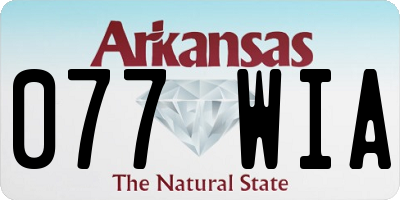AR license plate 077WIA