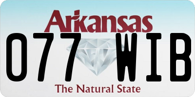 AR license plate 077WIB