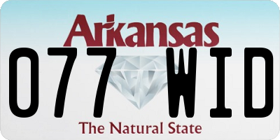 AR license plate 077WID